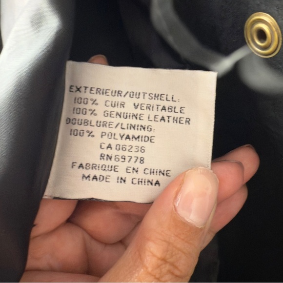 🤠 Global Casual Genuine Leather Black Vest Lined Button-Up Size L - Picture 7 of 8